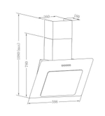 Наклонная пристенная вытяжка Meferi AIRBOX60BK POWER фото 16