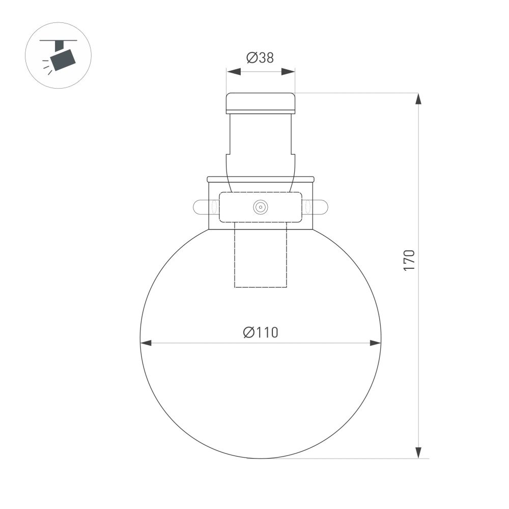 Светильник ART-APRIORI-ZORB-C-R110-5W Day4000 (GD, 85 deg, 48V) (Arlight, IP20 Металл, 3 года) 049228