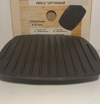 Крышка-пресс BIOL чугунная 210х210мм.