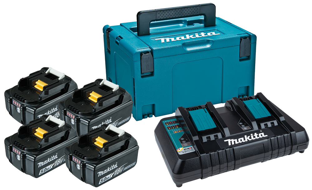 Набор PSK MKP3PT184 (BL1850Bx4шт., DC18RD, кейс MAKPAC тип 3) Makita 199591-7 Li-Ion 18 В