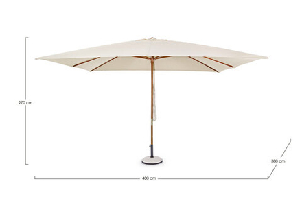 Зонт Bizzotto Неаполь Бежевый 3х4, 3000х4000