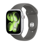 Умные часы Apple Watch Series 11 GPS, 46mm, Silver Aluminium Case with Stone Gray Sport Band, M/L
