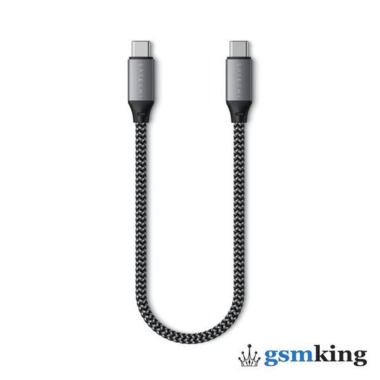 Satechi USB-C to USB-C Short Cable 10-Inch Space Gray ST-TCC10M