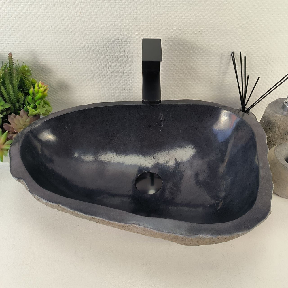 Каменная раковина из речного камня RS-05401 (55*37*15) 0857 из натурального камня