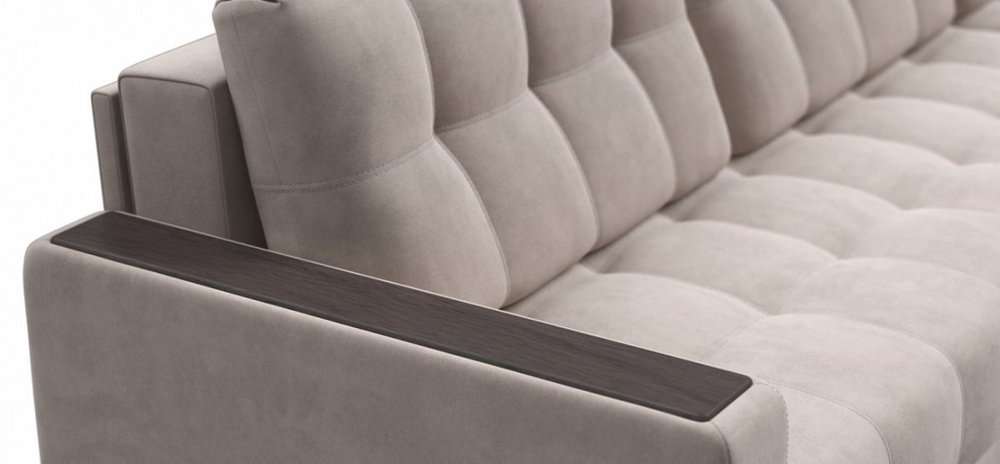 Диван Босс двухместный Велюр Монолит латте