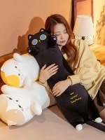 Мягкая игрушка кот батон 70 см, подушка обнимашка