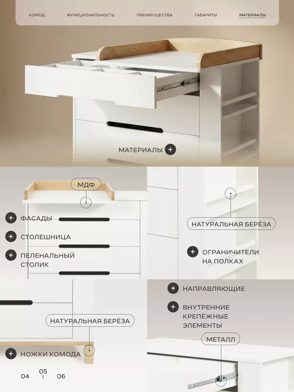 Комод пеленальный Rant Indy Book 90/4