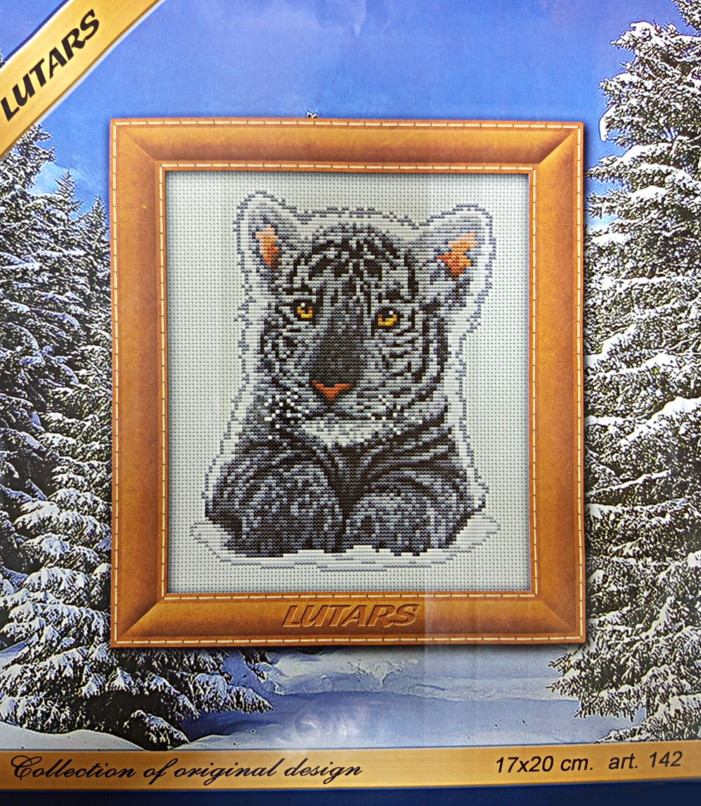 "Тигренок в снегу"-142 вышивка