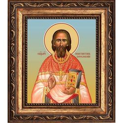 Константин Богословский священномученик пресвитер. Икона на холсте.