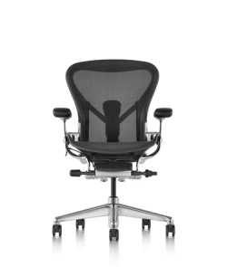 Кресло Herman Miller Aeron Graphite Polished Aluminium, размер C