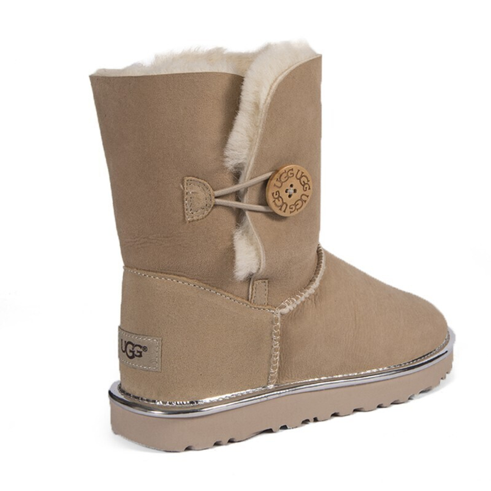 Угги Bailey Button Short II Metallic Sand