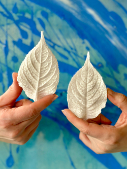 Молд силиконовый лист Гортензии 6,2*10,7см /универсальная фактурная форма для Розы и Гортензии из полимерной глины, холодного фарфора, самозатвердевающих масс, воска и фоамирана