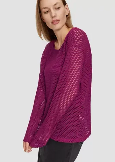 Свитер расслабленного кроя с ажурным рисунком