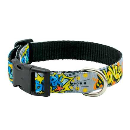 + Ошейник ZOOEXPRESS Art Line "Граффити" 30 мм капрон, фастекс длина 35-55 см
