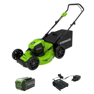 Аккумуляторная газонокосилка Greenworks GD40LM46HPK5 40В (1 x 5 Ач, ЗУ) нож 46 см, 2514407UG