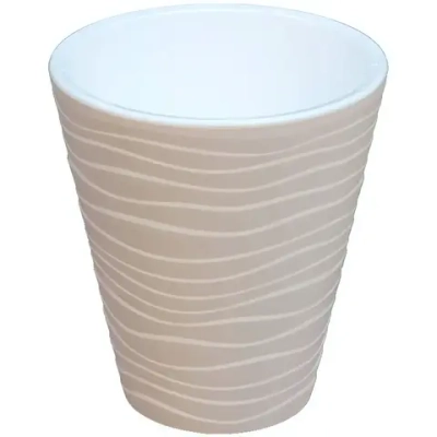 Кашпо для цветов пластиковое 5,2л d-21,5см «Валенсия» со вставкой жемчуг