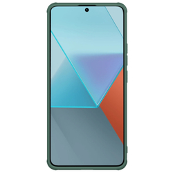 Усиленный двухкомпонентный чехол зеленого цвета (Deep Green) от Nillkin для Xiaomi Redmi Note 13 Pro+ Плюс 5G, серия Super Frosted Shield Pro