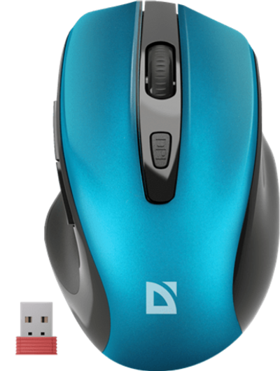 Мышь беспроводная Defender Prime MB-053 бирюзовый