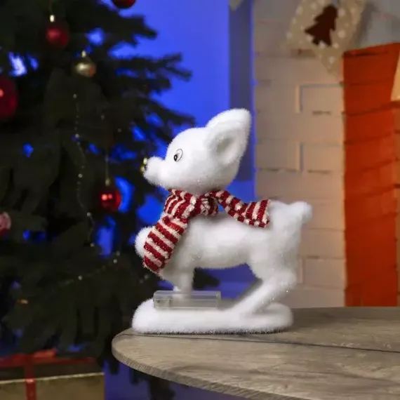 Светодиодная фигура Оленёнок 18×28×14 см., батарейки ААх2, теплые LED, Luazon Lighting (4843996)