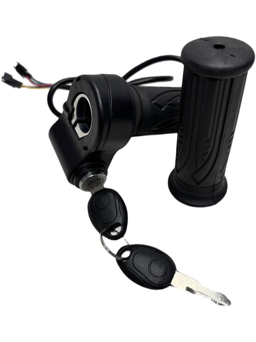 Ручка газа с замком зажигания Kugoo провод 60 см