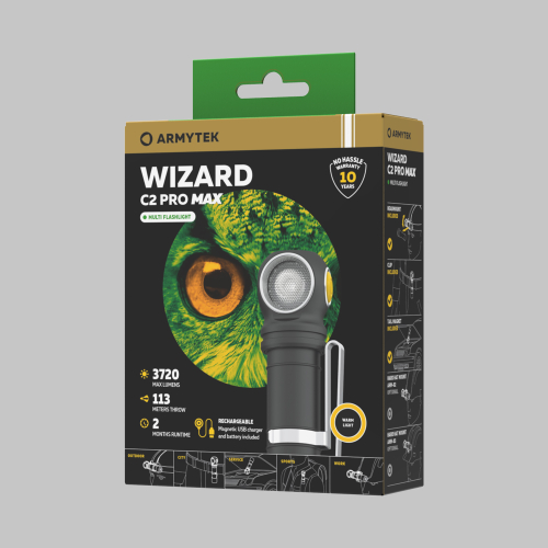 Фонарь Armytek Wizard C2 Pro Max Magnet USB Warm (F06701W)