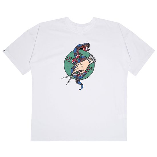 Футболка Steal Chill Снейк оверсайз белый