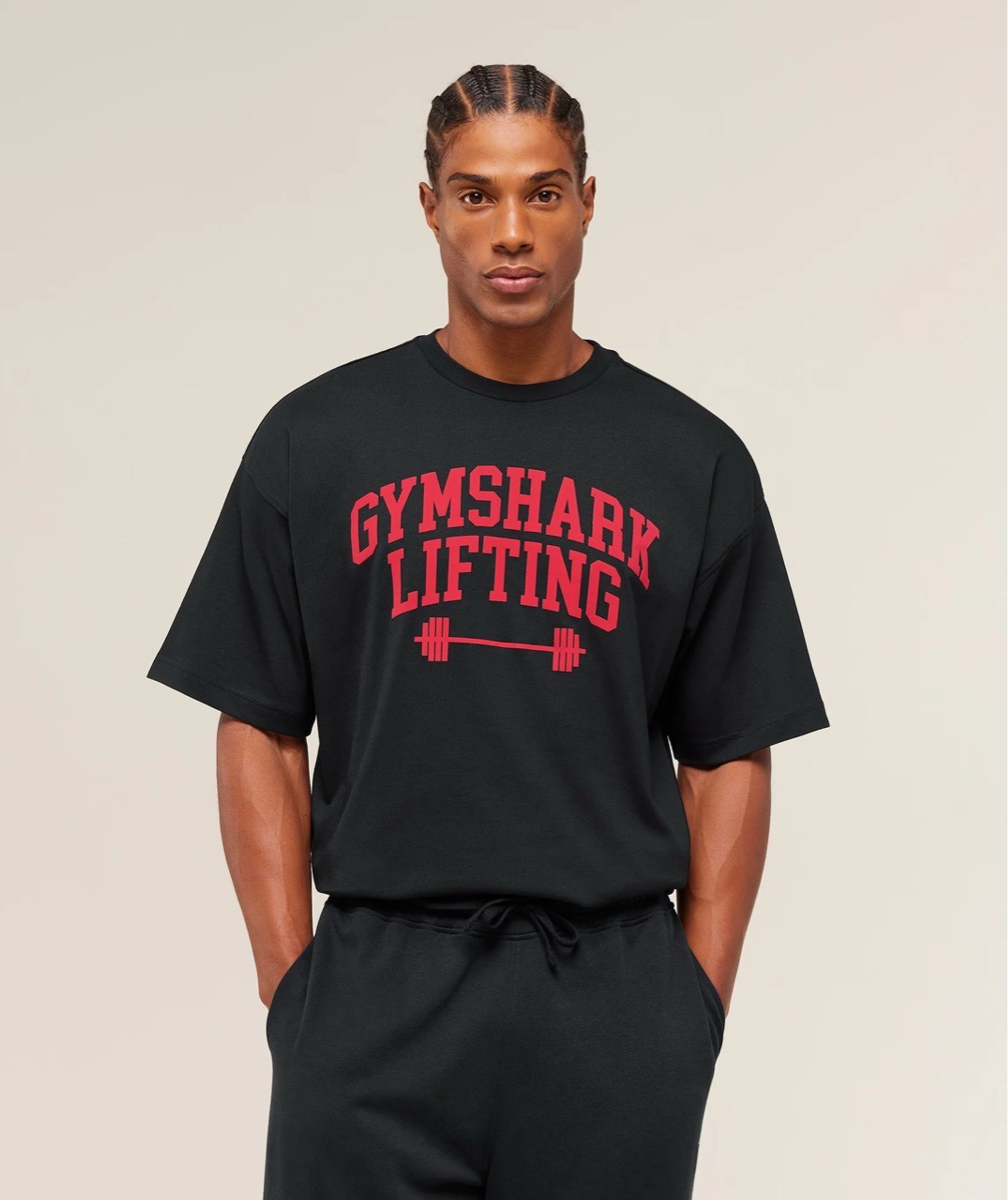 Футболка GYMSHARK Lifting Barbell T-Shirt Black