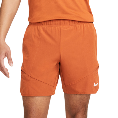 Мужские теннисные шорты Nike Dri-Fit Advantage Short 7in - dark russet/white