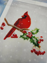 Панель (Армани-шелк дублир-й). Птички №2