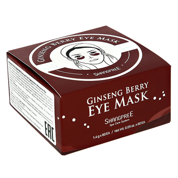 Патчи Shangpree для глаз c экстрактом женьшеня, 60 шт, 84 г
