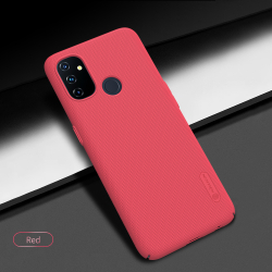 Тонкий жесткий чехол красного цвета (Bright Red) от Nillkin для OnePlus Nord N100, серия Super Frosted Shield