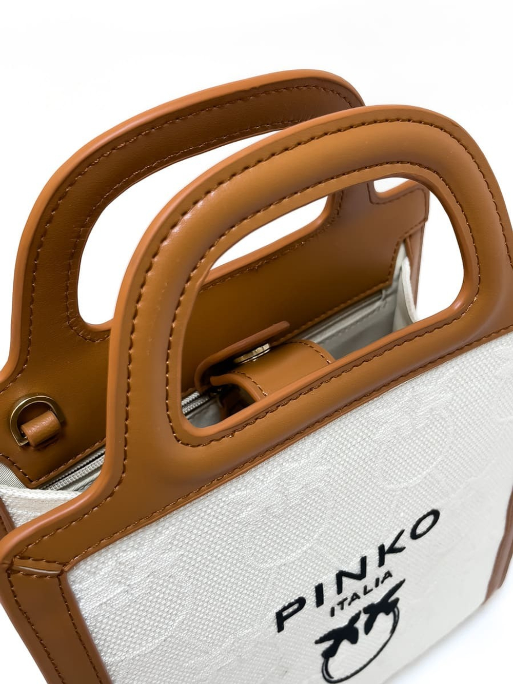 MINI LOVE BIRDS TOTE BAG – brown