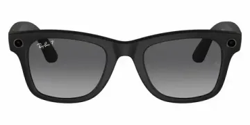 Экшн-очки с камерой Ray Ban WAYFARER Matte Black/Polar Gradient Graphite Size S53(черный мат/графитовый градиент) RW4008