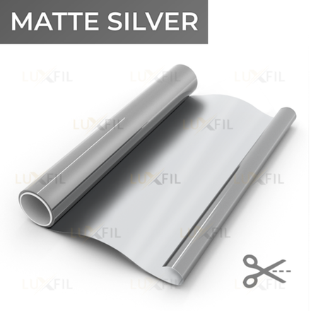 Пленка для окон декоративная MATTE SILVER LUXFIL, на отрез (ширина рулона 1,524 м.)