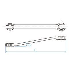 KING TONY (19301213) Ключ разрезной 12x13 мм