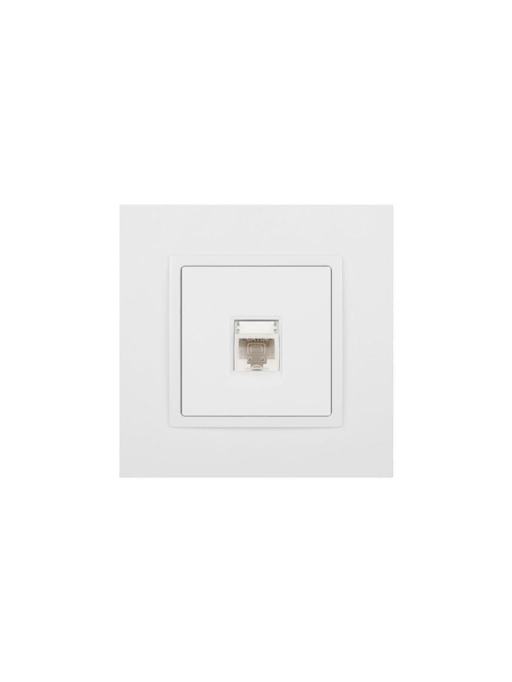 Розетка компьютерная Elegance 14-3107-01М RJ45 матов. бел. Эра Б0065763