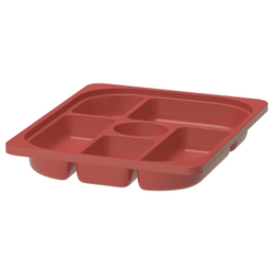 IKEA TROFAST  (ИКЕА ТРОФАСТ)  -  Поднос с отделениями, красный, 42x30x5 см