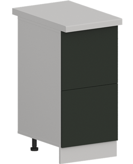 Кухня Модуль ШН2Я 400 Белый / Насыщенно-зеленый