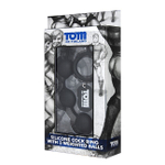 Тяжелые анальные шарики с эрекционным кольцом Tom of Finland (Цвет: черный)