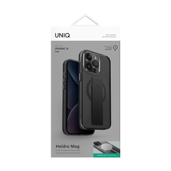 Чехол Uniq Heldro MAG для iPhone 15 Pro (IP6.1P(2023)-HELMGSMK) Smoke