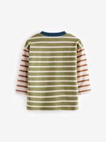 Лонгслив для мальчика Next B89-571, Хаки, Бежевый