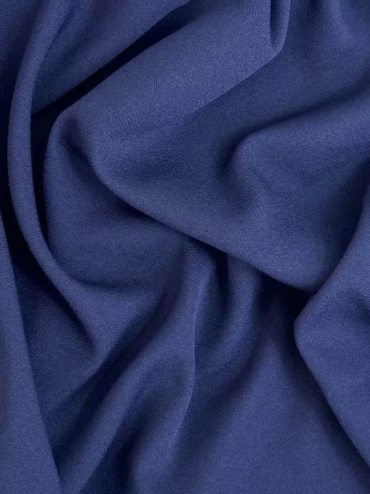 Креп, синий, стрейч COMO