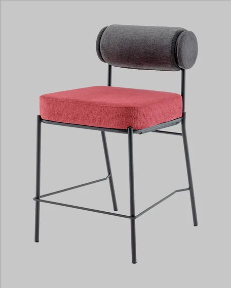 Полубарный стул Roller, тёмно-серый, бордо