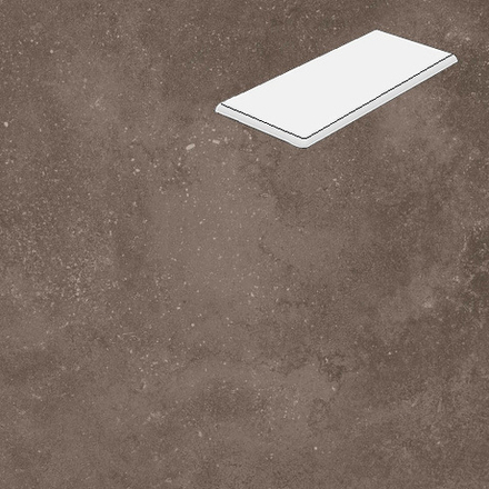 Угловая ступень с фаской Lifebrick Limestone Choco 900x330x20