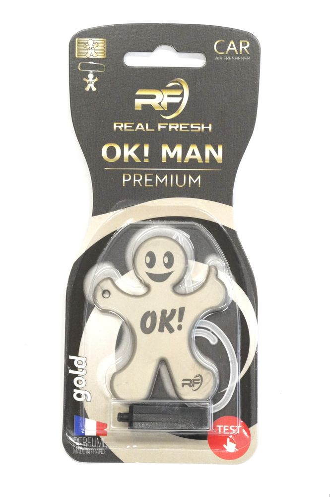 ОСВЕЖИТЕЛЬ ВОЗДУХА REAL FRESH OK! MAN PREMIUM GOLD