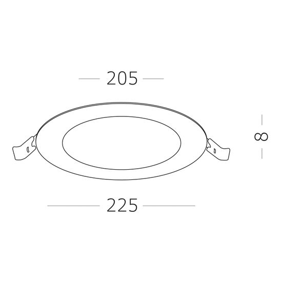 ST209.548.18 Св-к встр. Белый LED 1*18W 4000K 1 350Lm Ra80 110° IP20 D225xH8 90-265V Встраиваемые светильники