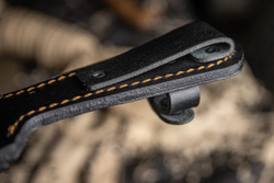 Нож Kizlyar Supreme Bastardo (StoneWash, Walnut Handle, Leather Sheath)