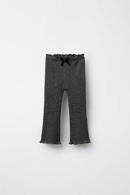 ZARA БРЮКИ FLARE С БЛЕСКОМ, ЧЕРНЫЙ