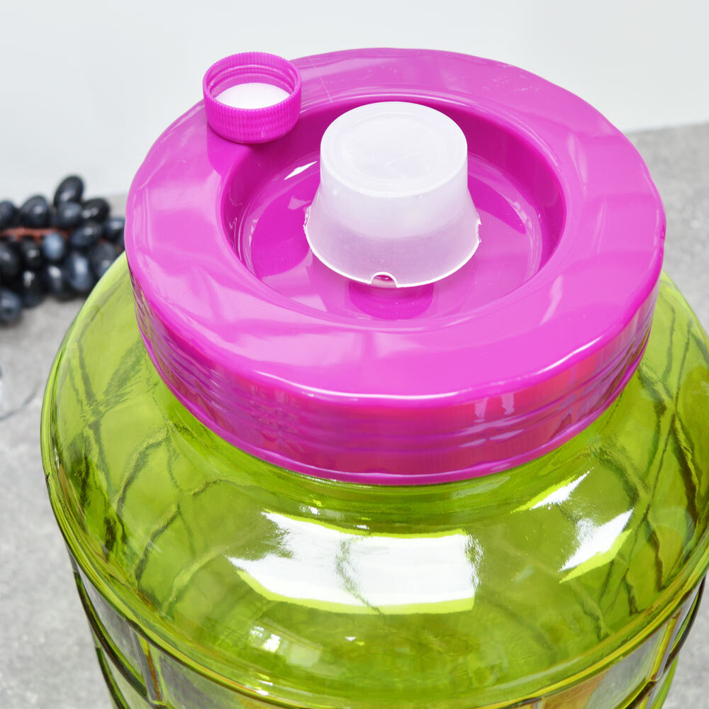 Бутыль с гидрозатвором 12л цветная TW 1103-12-F2