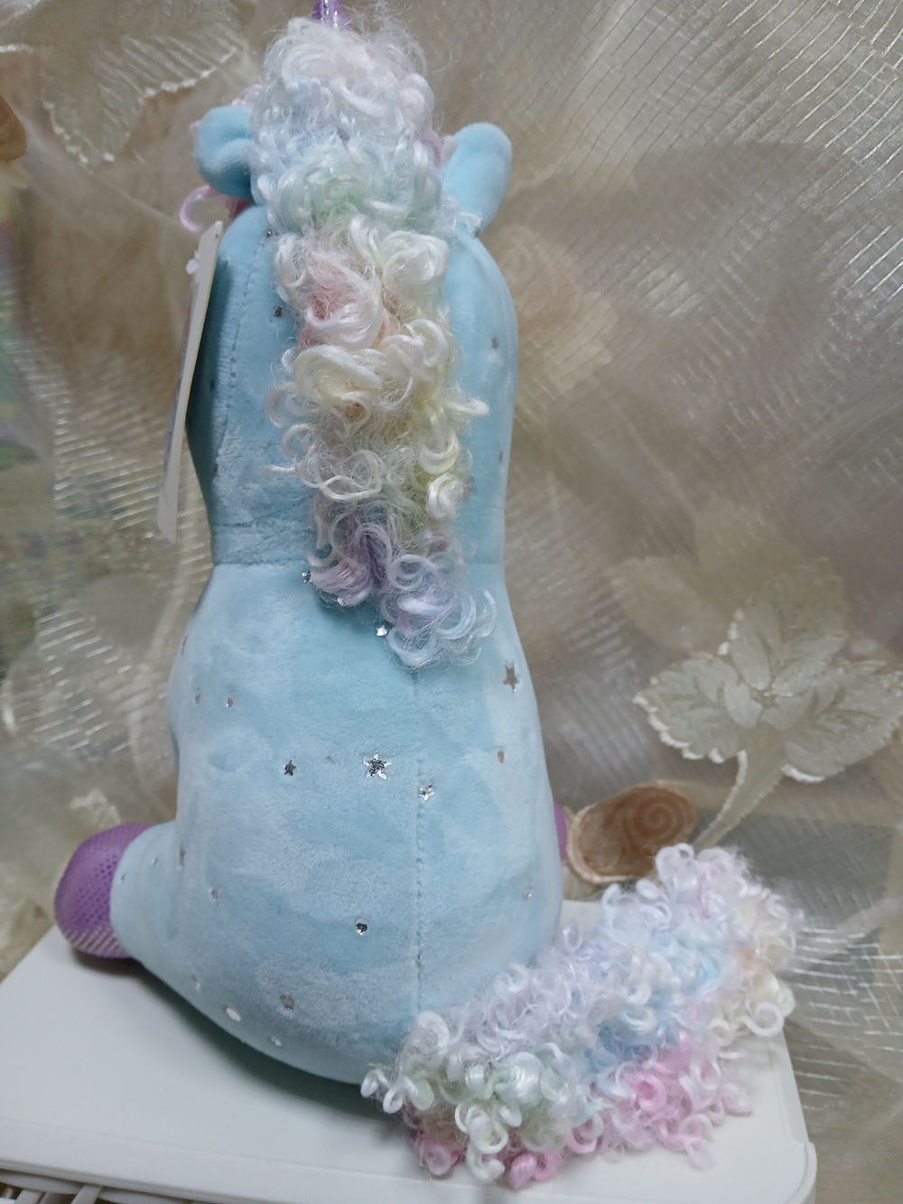 Единорог голубой, 26 см, сидит